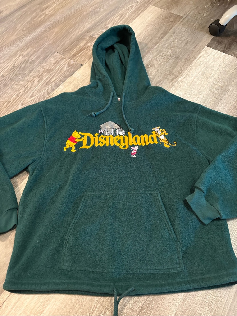 Disney Forest Green Fleece Hoodie Sweatshirt Vintage